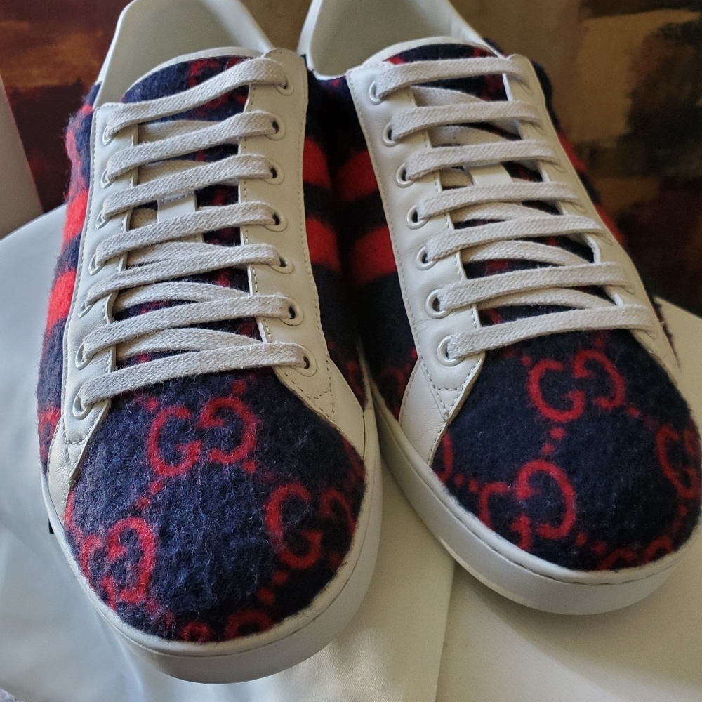 Gucci Wool Covered Big GG Shoes